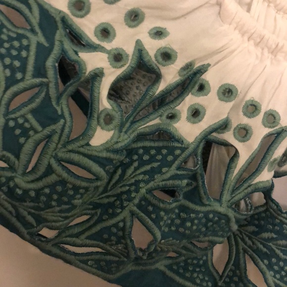 Mara hoffman leaf embroider off shoulder jumpsuit - Picture 6 of 8